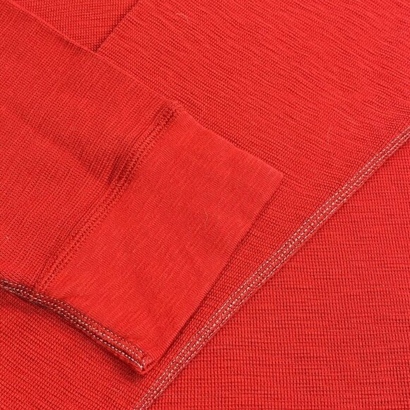 American Eagle Shirt Mens  XXL Red Thermal Waffle Knit Long Sleeve Layer Camping - Picture 11 of 11